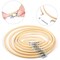 7 Pieces 7 Sizes Embroidery Hoops 4 inch to 12 inch Bamboo Circle Cross Stitch Hoop Rings for Craft Sewing and Ornaments